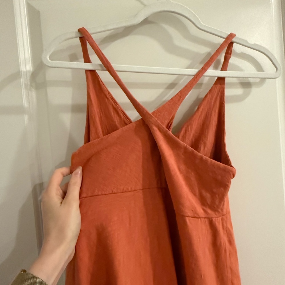 Patagonia Organic Cotton Amber Dawn Dress-Coral Orange - Picture 8 of 10